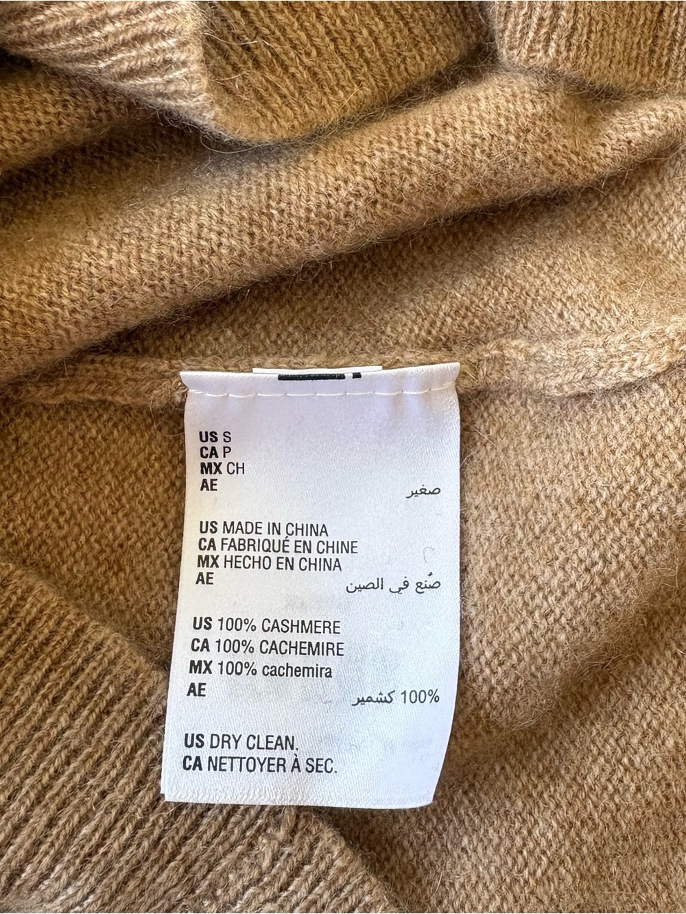 Charter Club Luxury 100% Cashmere V Neck Sweater Camel Tan Classic Soft - S - Picture 5 of 6